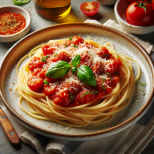 토마토 스파게티 (Spaghetti with Tomato Sauce)